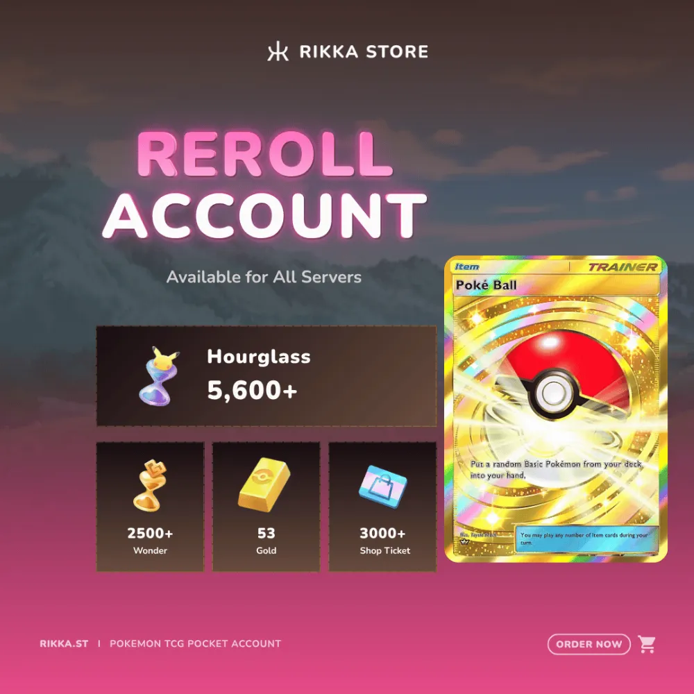 ☆ Global | 1x Crown PokeBall | 5600+ Pack Hourglass, 2500+ Wonderglass, 53 Gold | DM for Catalog