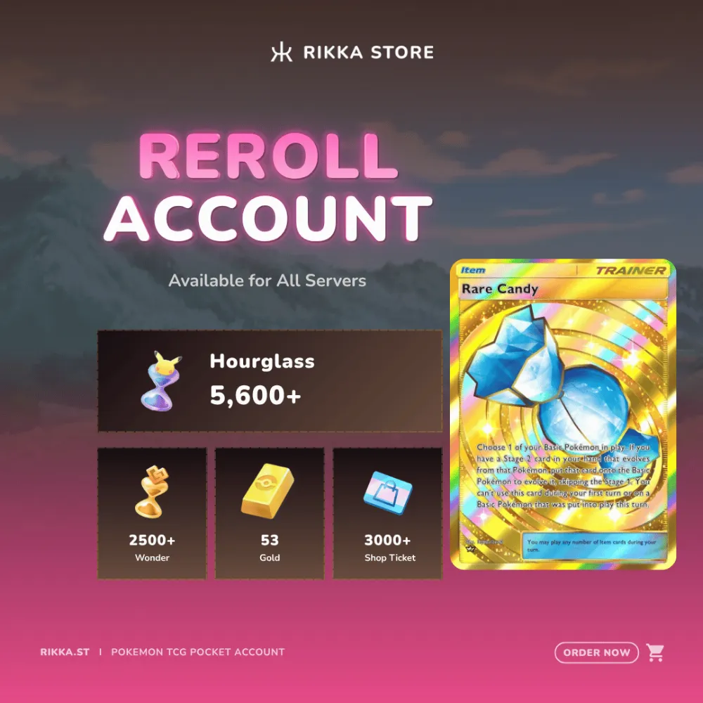 ☆ Global | 1x Crown Rare Candy | 5600+ Pack Hourglass, 2500+ Wonderglass, 53 Gold | DM for Catalog