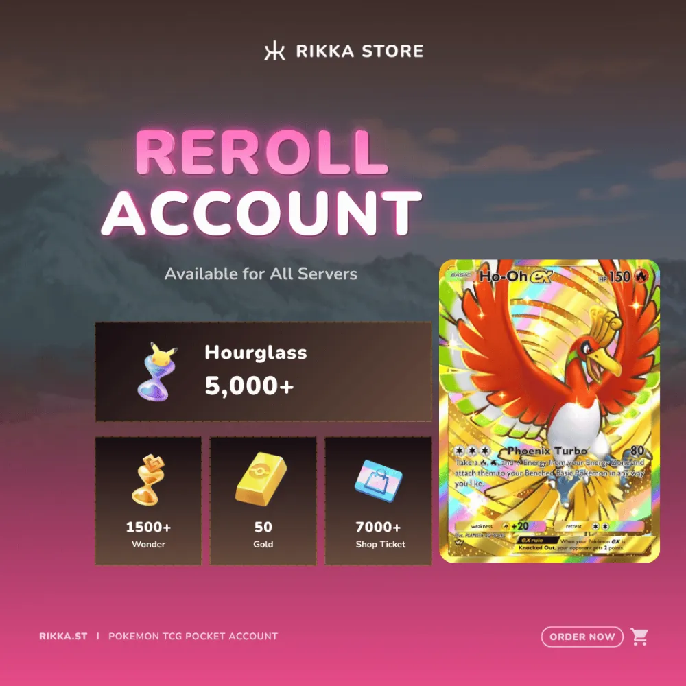 ☆ Global | 1x Crown Ho-Oh| 5000+ Pack Hourglass, 1500+ Wonderglass, 50 Gold | DM for Catalog