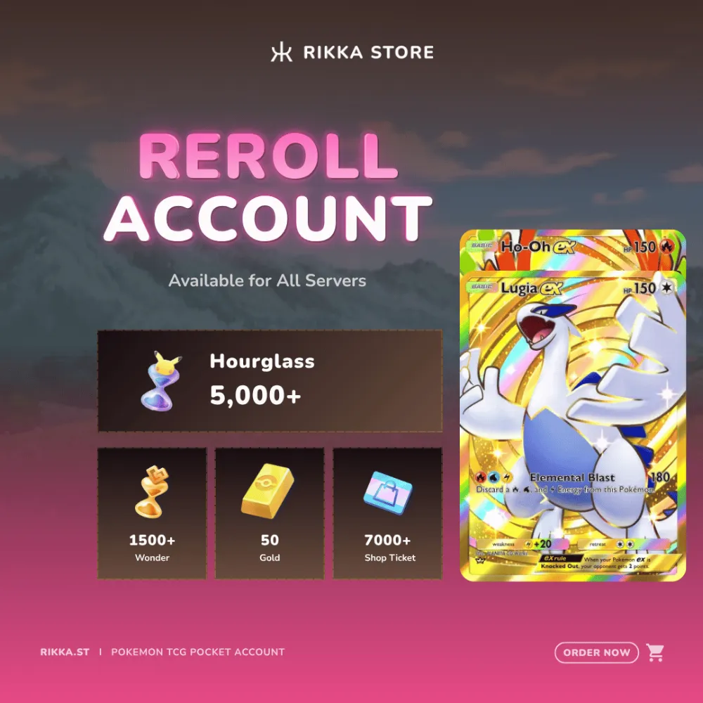 ☆ Global | 1x Crown Ho-Oh + 1x Lugia | 5000+ Pack Hourglass, 1500+ Wonderglass, | DM for Catalog