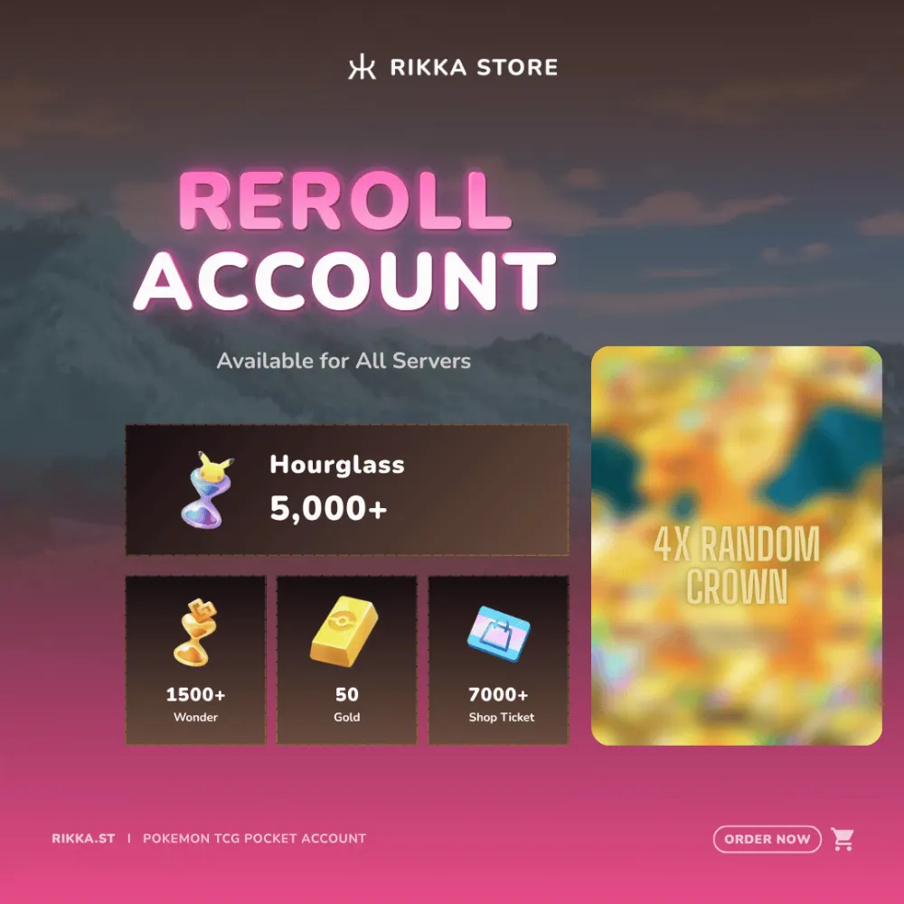 ☆ Korea | 4x Random Crown | 5000+ Pack Hourglass, 1500+ Wonderglass, 50 Gold | DM for Catalog