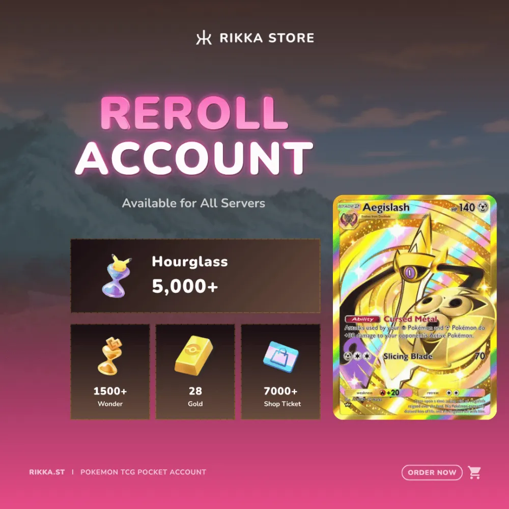 ☆ Japan | 1x Crown Aegislash ex | 5000+ Pack Hourglass, 1500+ Wonderglass, 28 Gold | DM for Catalog