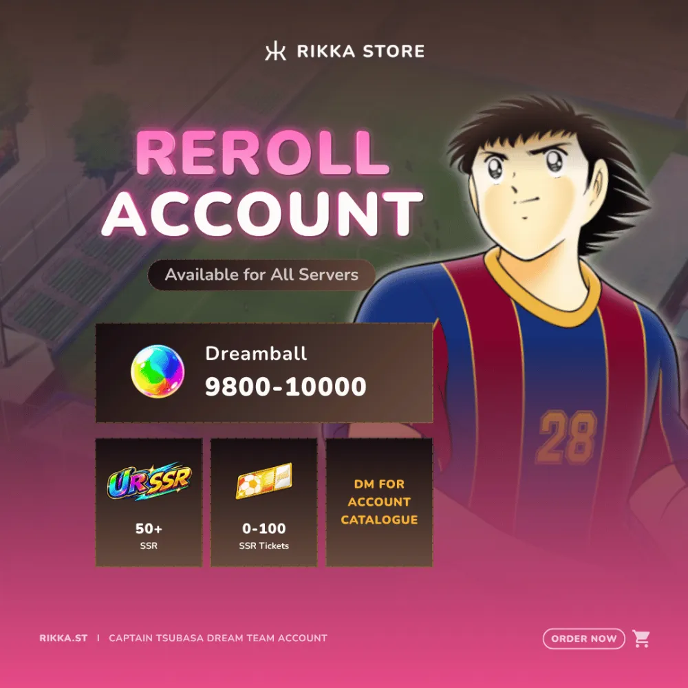 ☆ Global | 9800-10000 Dreamball + 50+ SSR + 0-100 SSR Tickets | Reroll Account
