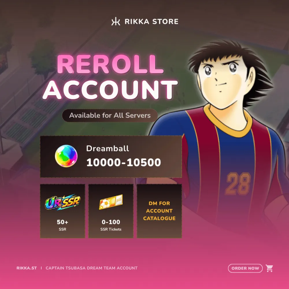 ☆ Global | 10000+ Dreamball + 50+ SSR + 0-100 SSR Tickets | Reroll Account