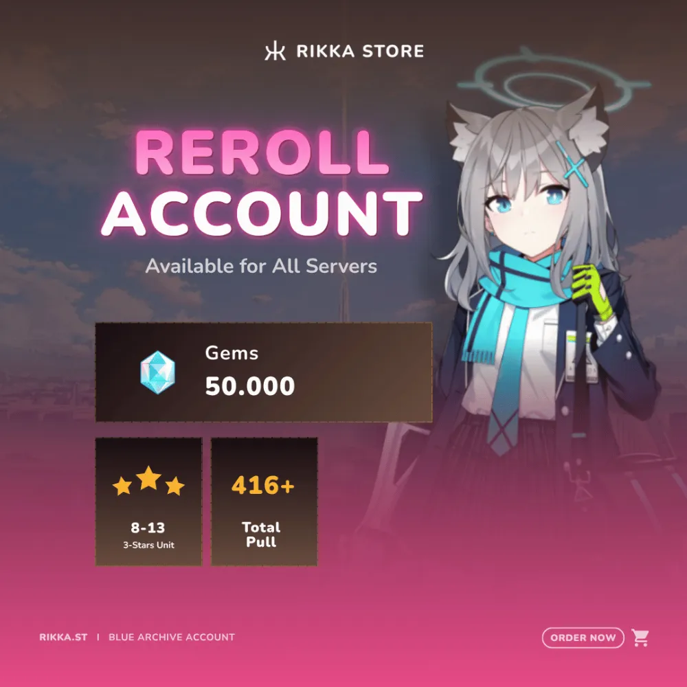 ☆ Global | 50000 Gems | 8-13 3☆ Units | Total Pull 416+ | Nexon Account