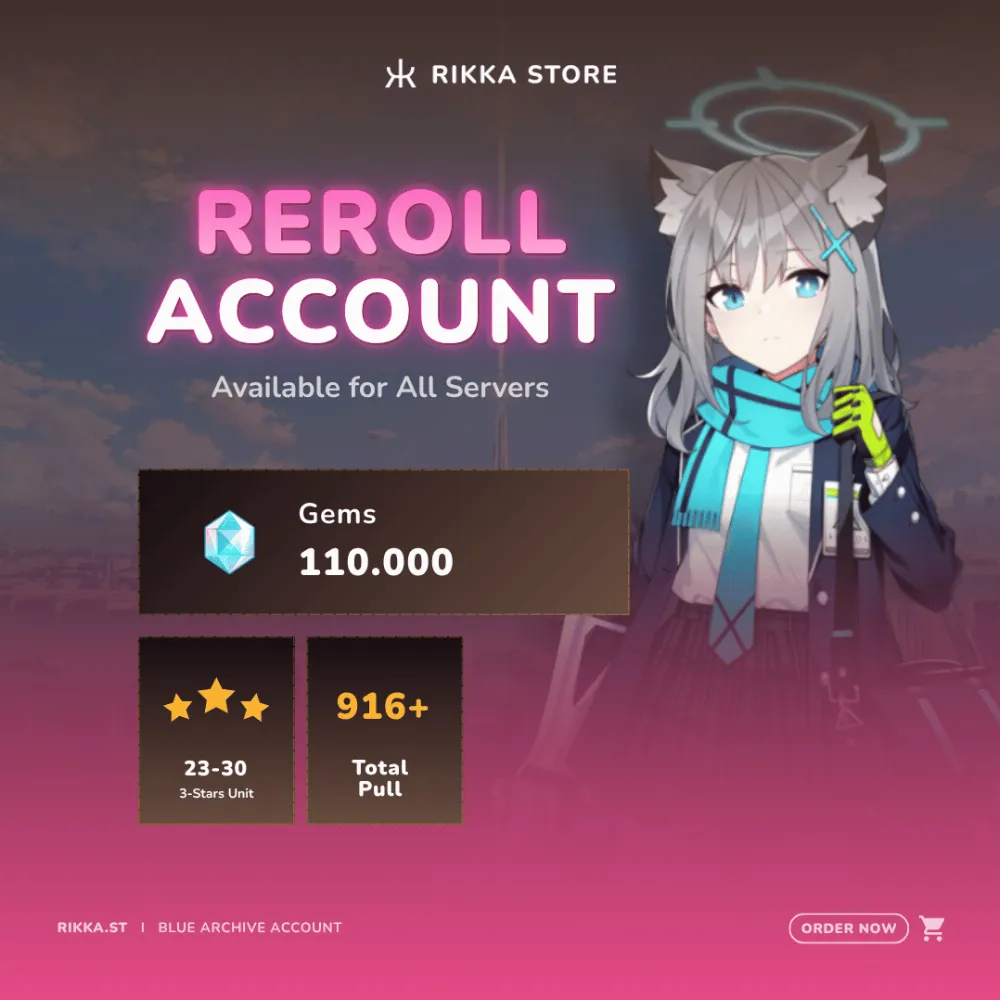 ☆ Global | 110000 Gems | 23-30 3☆ Units | Total Pull 916+ | Nexon Account