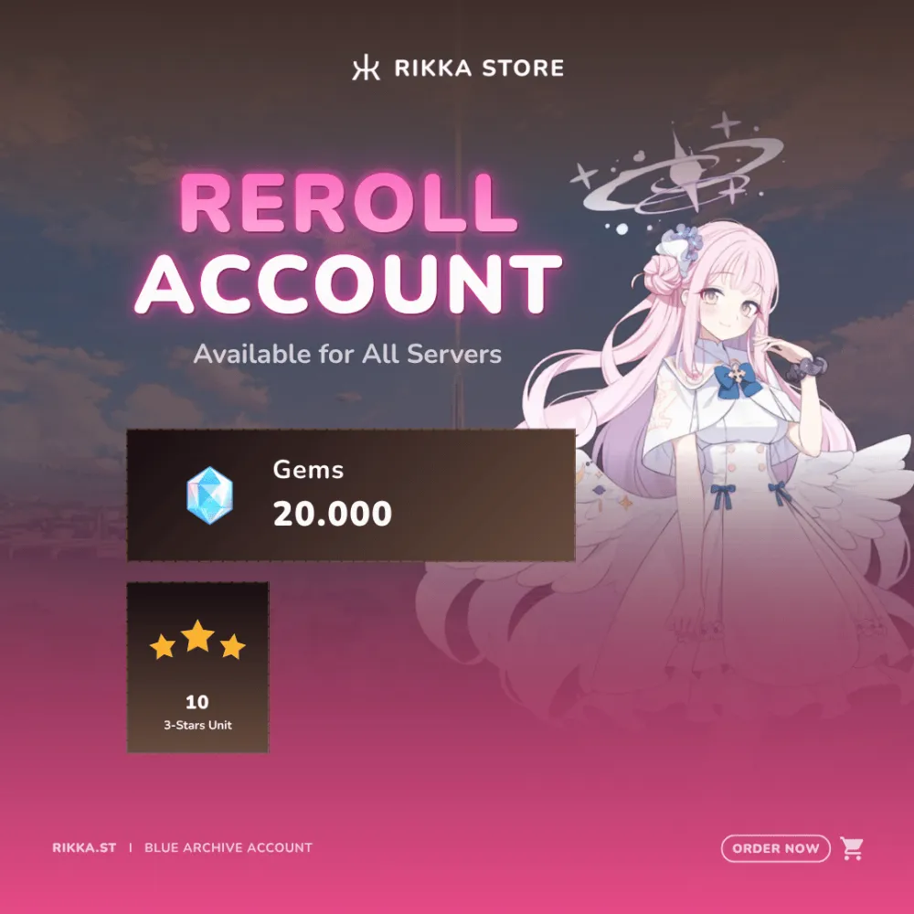 ☆ Japan | 20000 Gems | Mika | 10 3-Star Units (Including 2 Limited Units) | Starter Account
