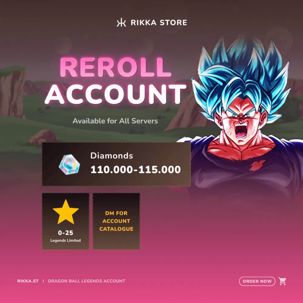 ☆ Global | 110000+ Diamonds + 0-25 LL | Android Only | Reroll Account | BNID