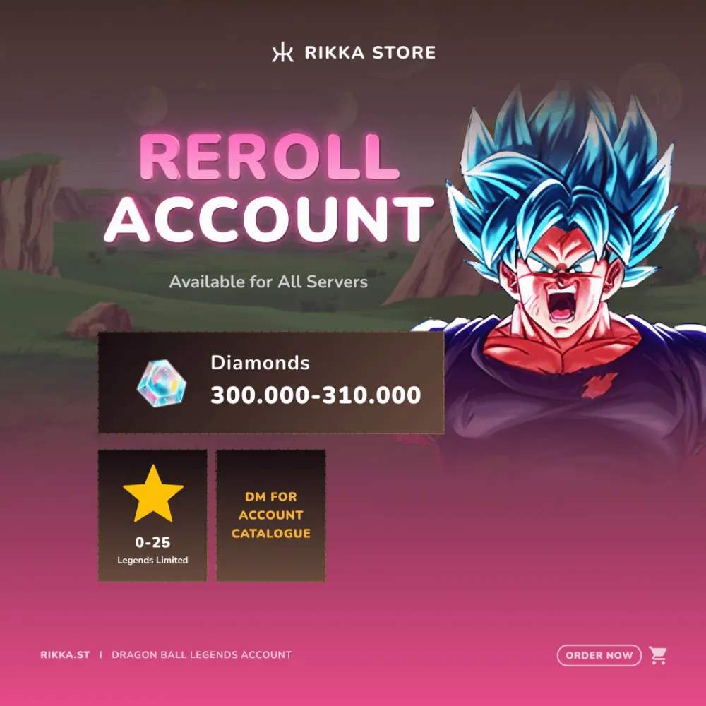 ☆ Global |  300000+ Diamonds + 0-25 LL | Android Only | Reroll Account | BNID