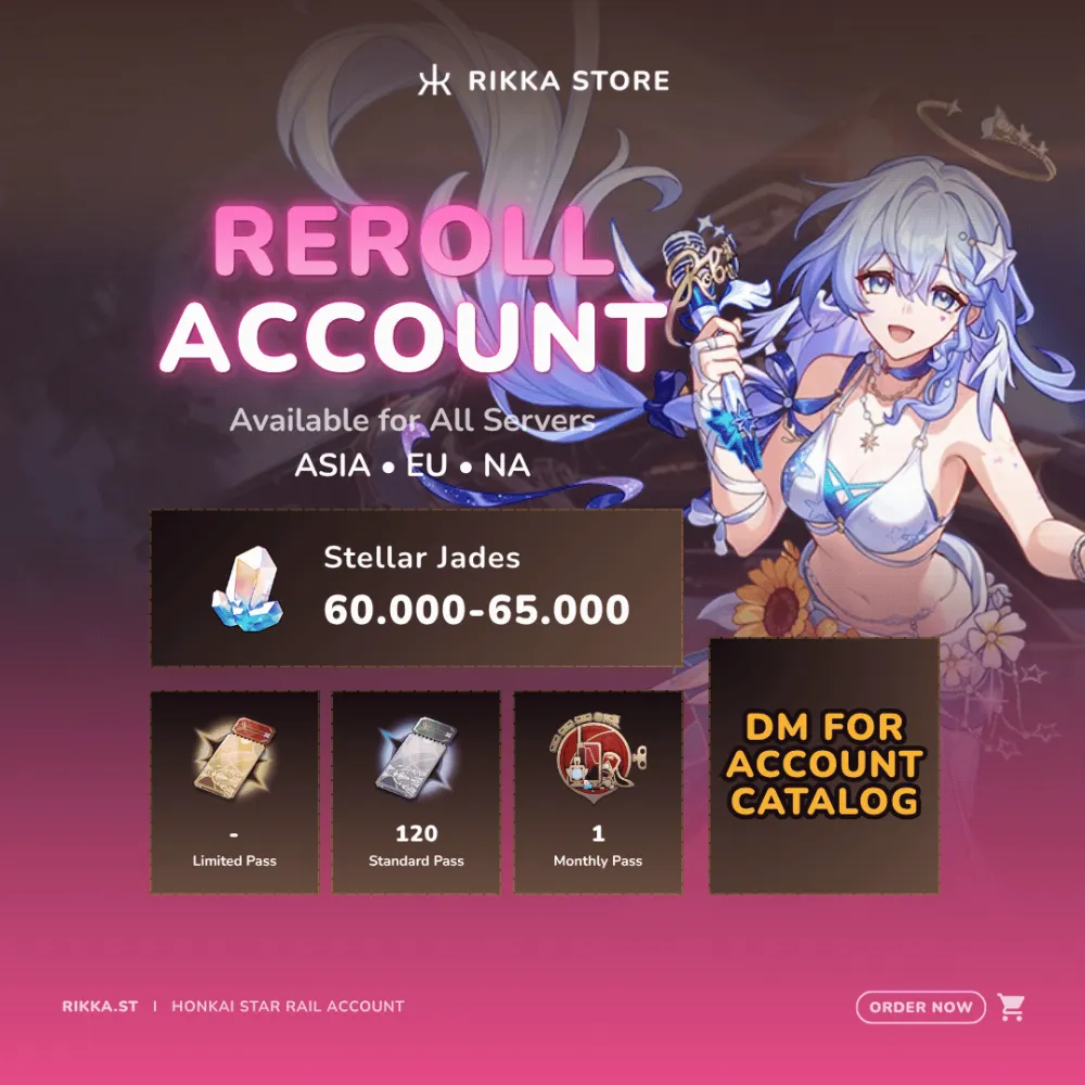 ☆ ASIA | Robin - Summeretto + 60000+ Stellar Jades + 120 Standard Pass | Reroll Account