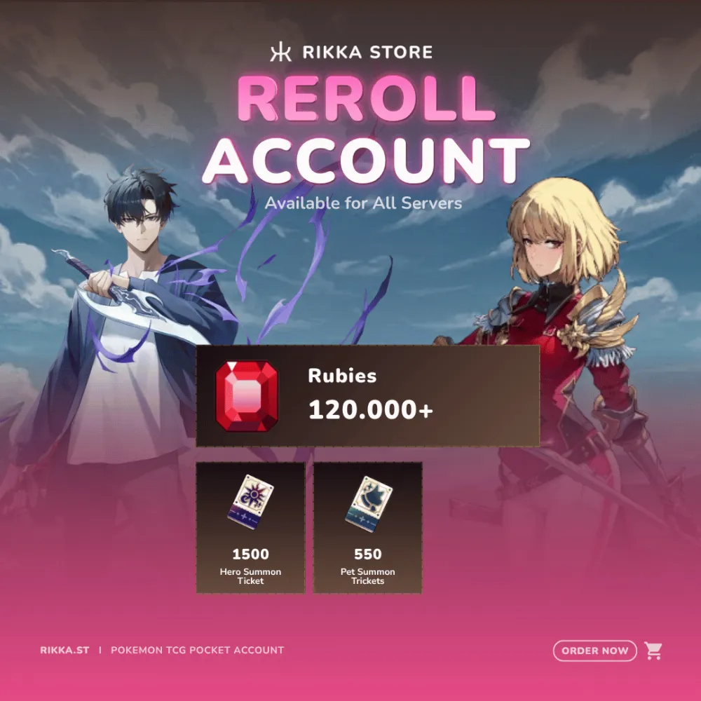 ☆ Global-HMT | 120000+ Rubies, 1500x Hero Tickets, 550x Pet Tickets | Sung Jinwoo + Cha Hae-In