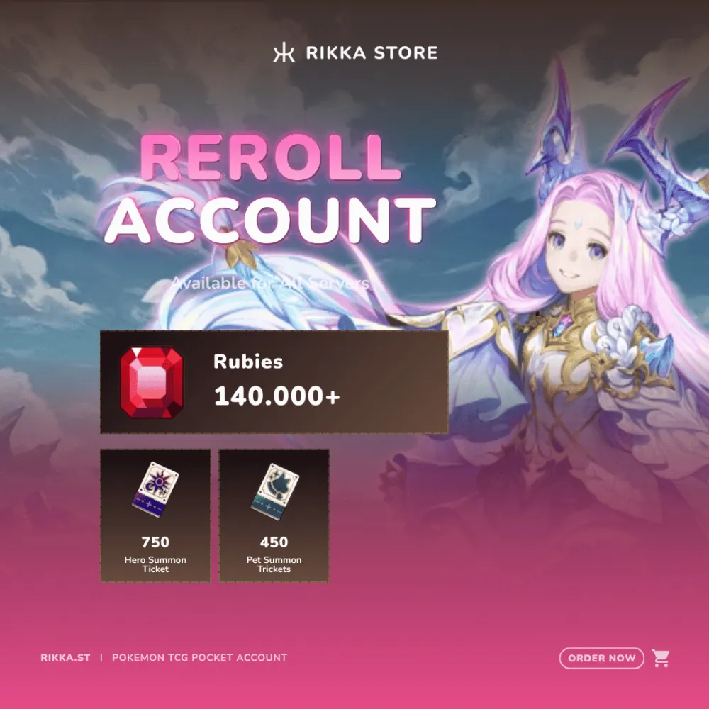 ☆ Global-HMT | 140000+ Rubies, 750x Hero Tickets, 450x Pet Tickets | 12x Random Legendary Heroes