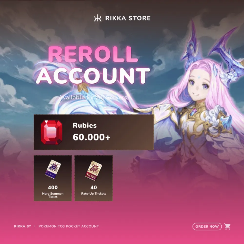 ☆ SEA | 60000+ Rubies, 400x Hero Tickets, 40x Rate-Up Tickets | 4x Random Legendary Heroes