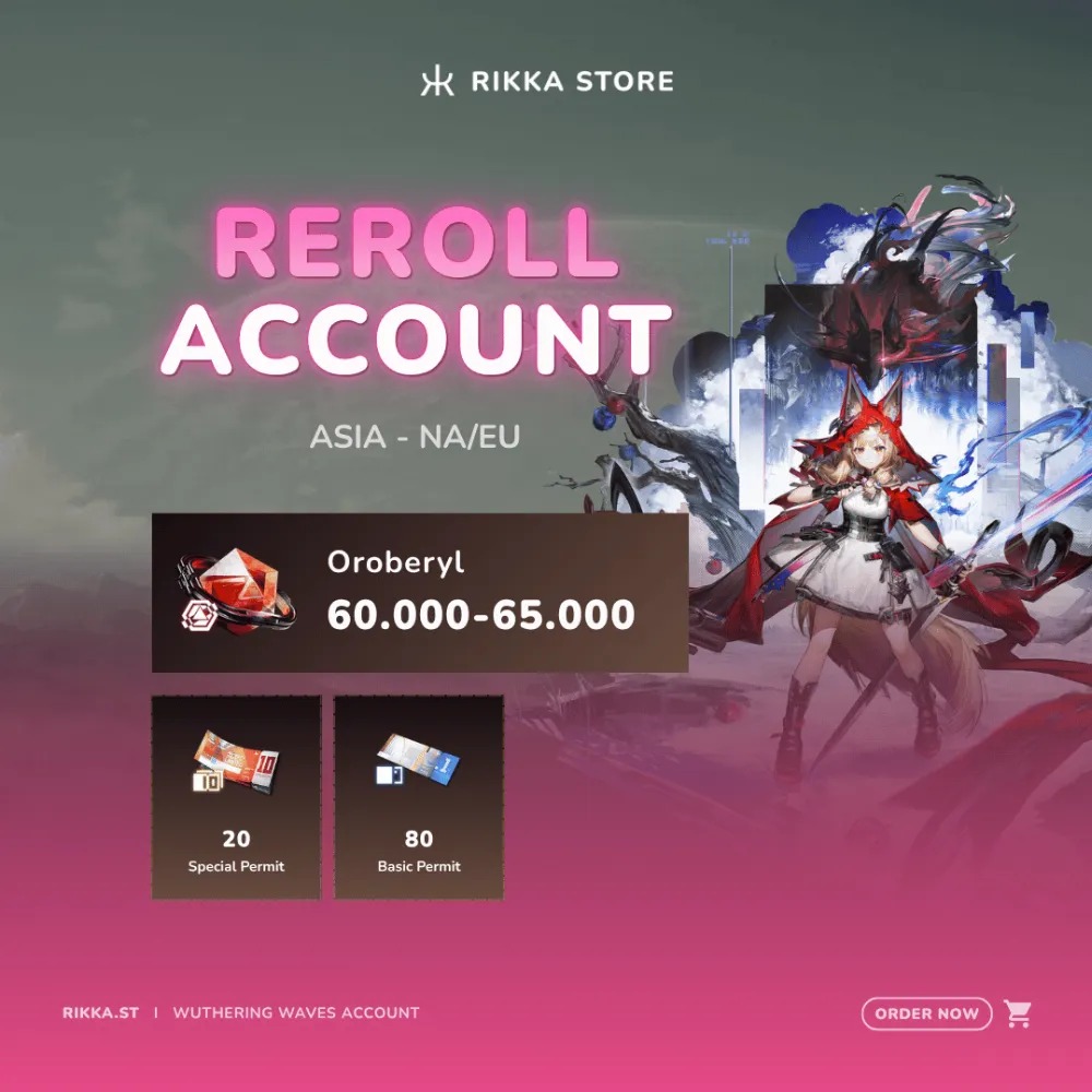 ☆ Asia | Rossi + 60000+ Oroberyl, 20x Special Permit, 80x Basic Permit | Reroll Account