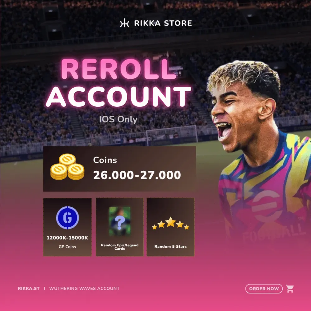 ☆ iOS | 26000+ Coins | 12,000,000-15,000,000 GP | 30-50 Random 5-Star Players (20-30 Epic/Legend)