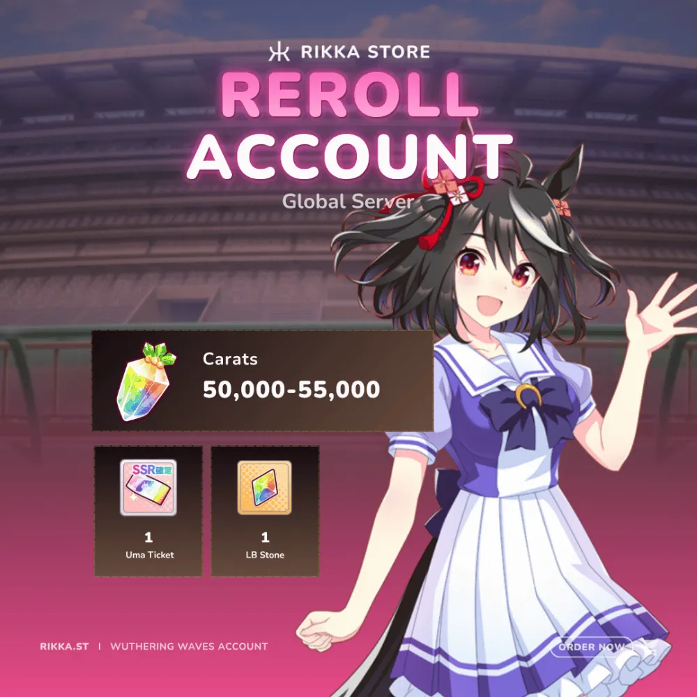 ☆ Global | 50000+ Carrats | MLB Kitasan Black SSR + SSR | 5x SSR Ticket | 1x 3☆ Uma Ticket | 1x LB