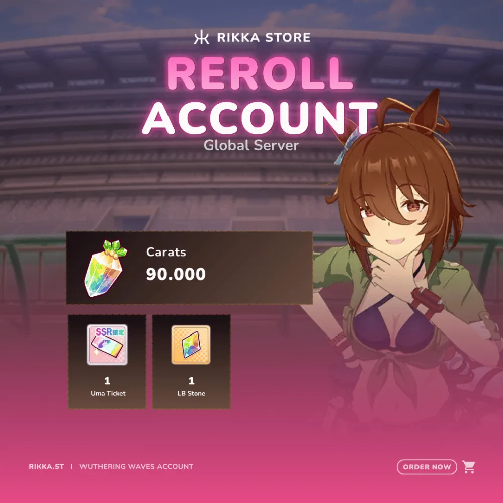 ☆ Global | 90000 Carrats | MLB Agnes Tachyon SSR | 1x 3☆ Uma Ticket | 1x LB Stone | DM For Catalog