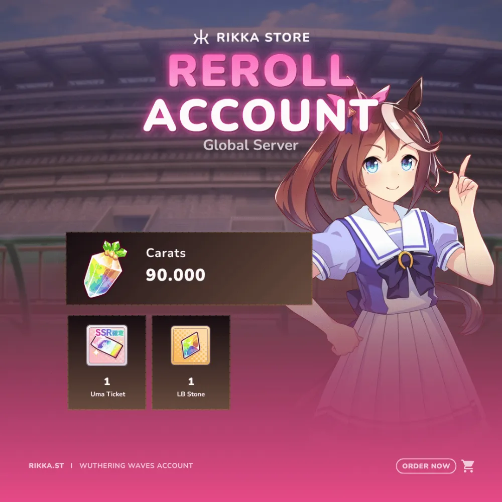 ☆ Global | 90000 Carrats | MLB Tokai Teio SSR | 1x 3☆ Uma Ticket | 1x LB Stone | DM For Catalog