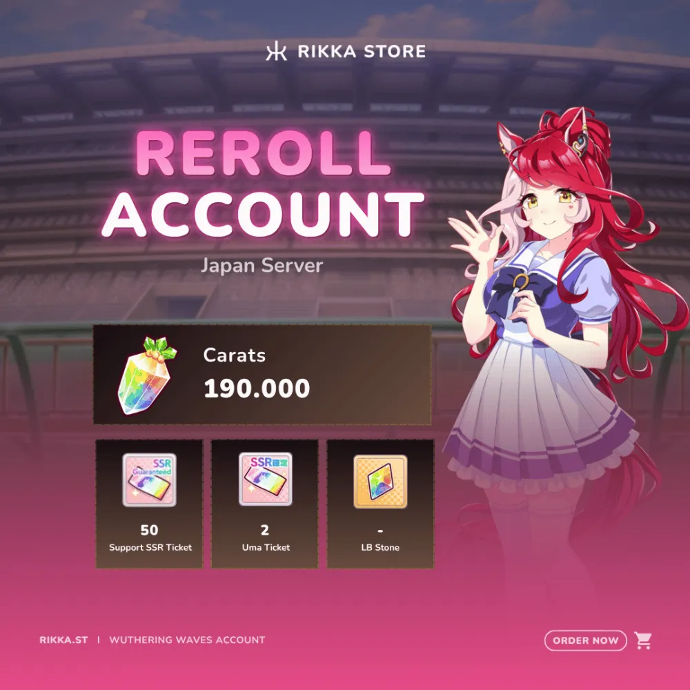 ☆ Japan | 190000 Carrats | Loves Only You | 50 SSR Support Cards | 2x 3☆ Uma Ticket