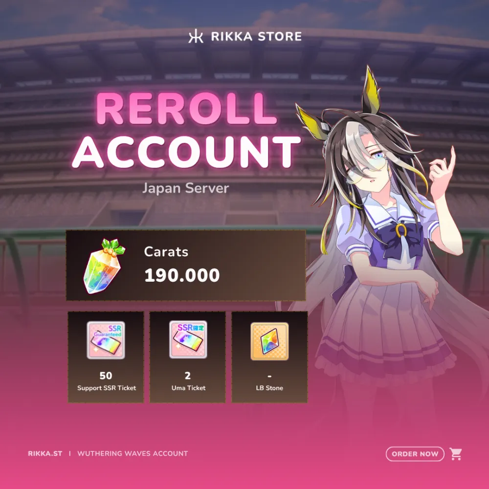 ☆ Japan | 190000 Carrats | Dream Journey | 50 SSR Support Cards | 2x 3☆ Uma Ticket | DM For Catalog