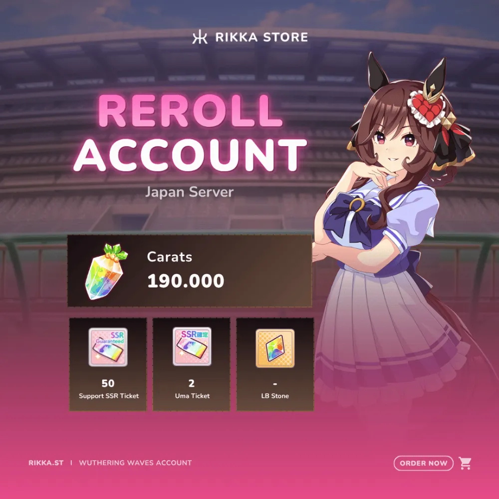 ☆ Japan | 190000 Carrats | Gentildonna | 50 SSR Support Cards | 2x 3☆ Uma Ticket | DM For Catalog