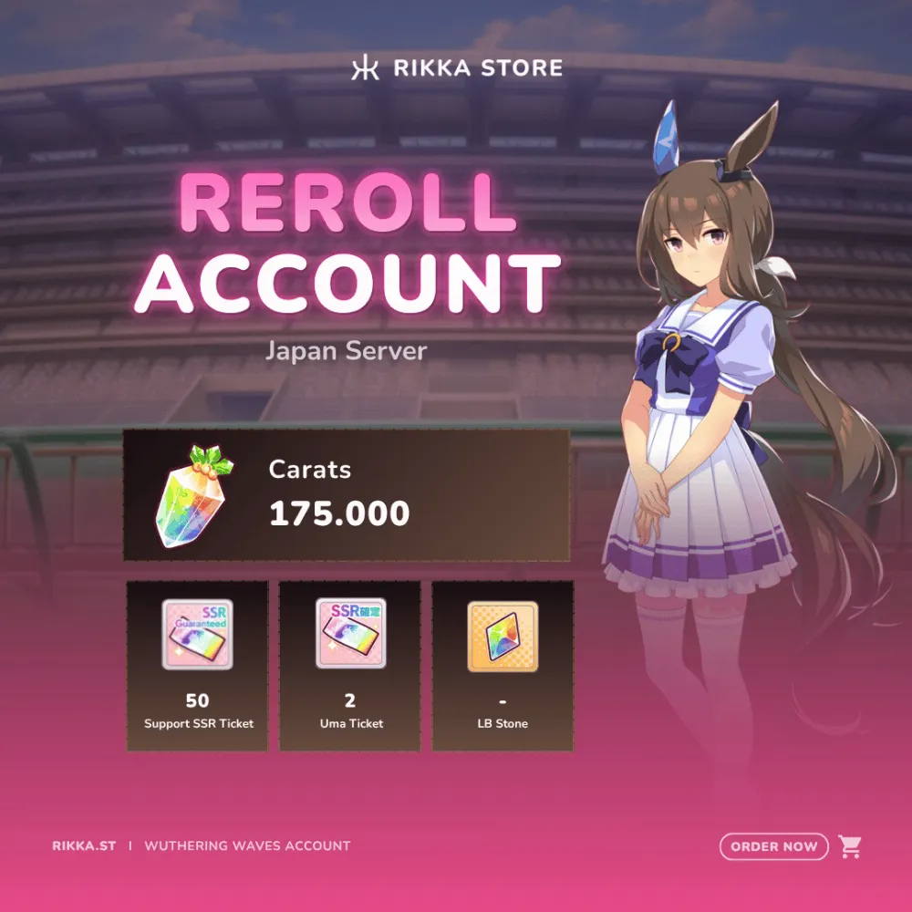 ☆ Japan | 190000 Carrats | MLB Admire Groove SSR | 50 SSR Support Cards | 2x 3☆ Uma Ticket