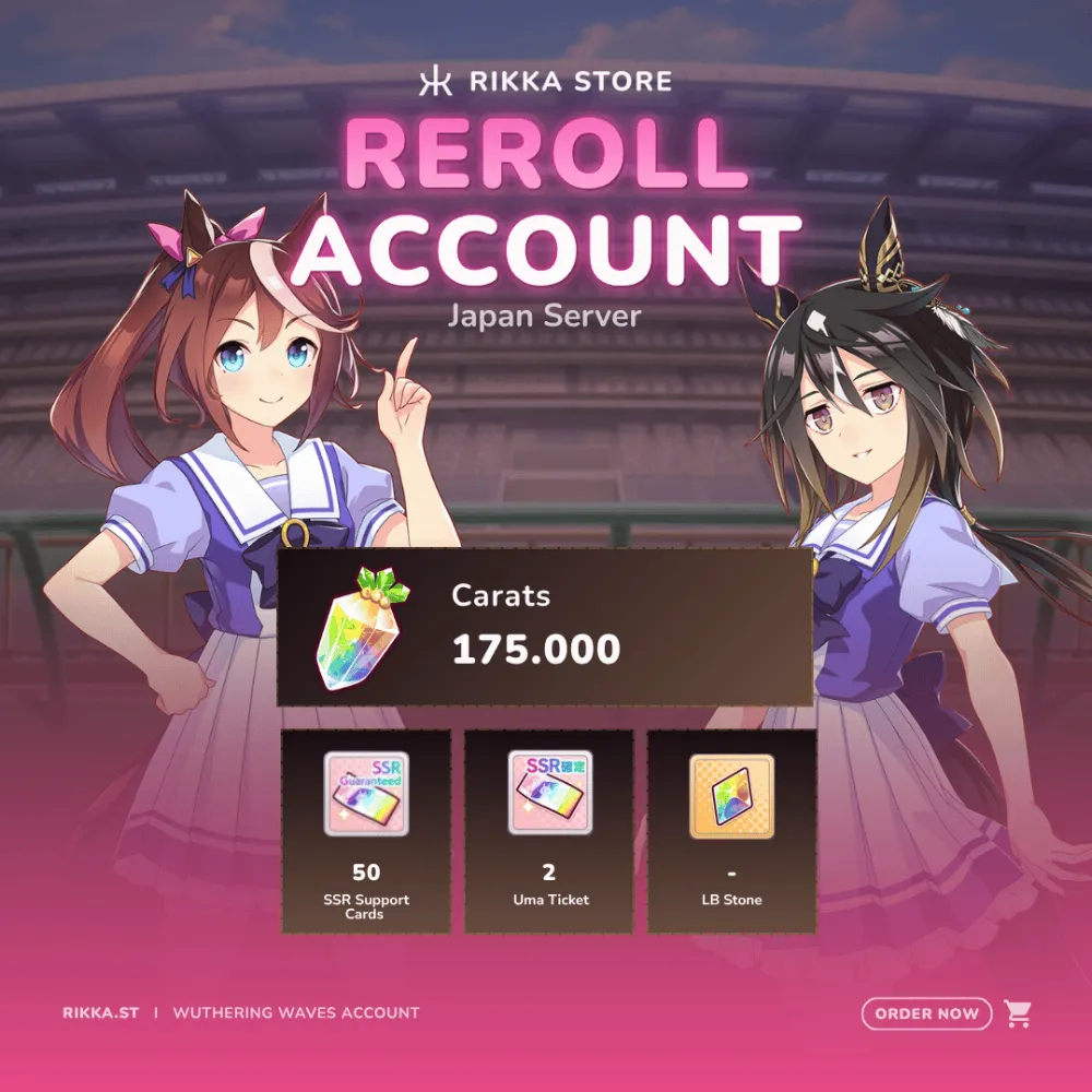 ☆ Japan | 175000 Carrats | MLB Tokai Teio SSR + MLB Stay Gold SSR | 50 SSR Support Cards