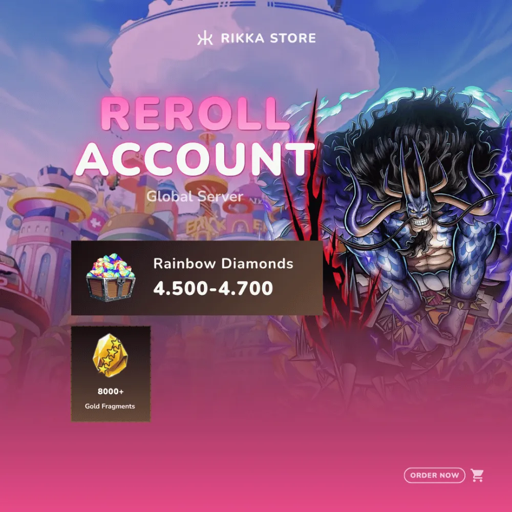☆ Global Android | EX Kaido | 4500+ Rainbow Diamonds | 8000+ Gold Fragments | 50-60 6☆