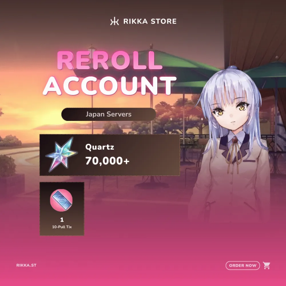 ☆ Japan | 70000+ Quartz | 1x 10-Pull Tix | 8-20x SS | Kanade Tachibana | Reroll Account