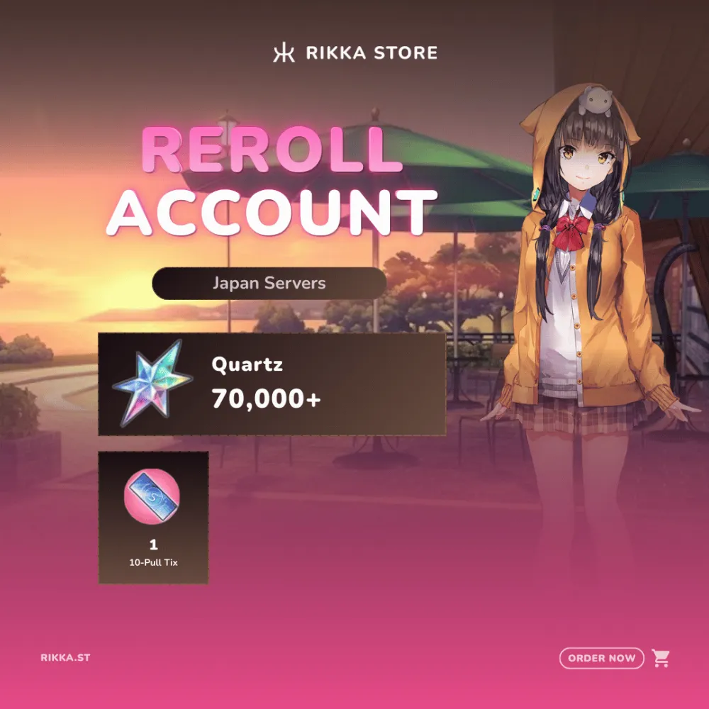 ☆ Japan | 70000+ Quartz | 1x 10-Pull Tix | 8-20x SS | Karen Asakura | Reroll Account