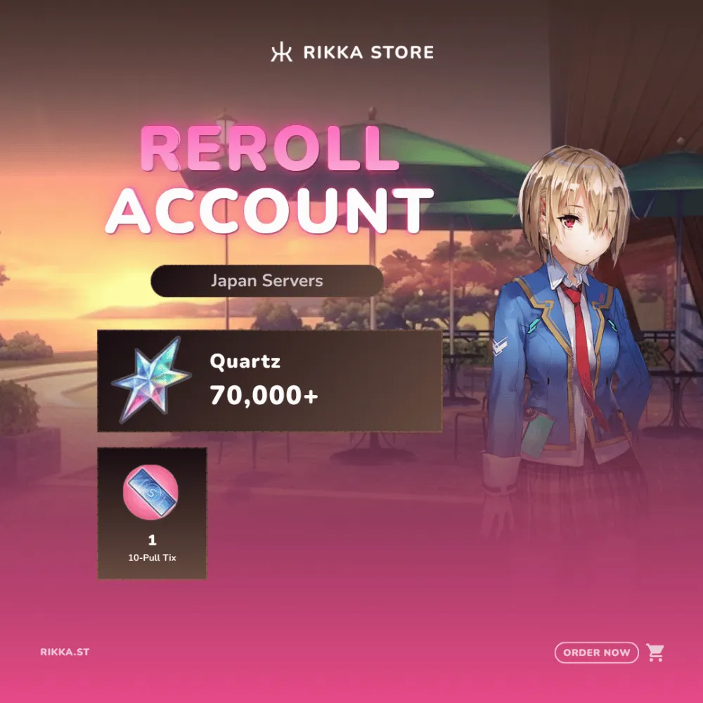 ☆ Japan | 70000+ Quartz | 1x 10-Pull Tix | 8-20x SS | Ruka Kayamori (Ice) | Reroll Account
