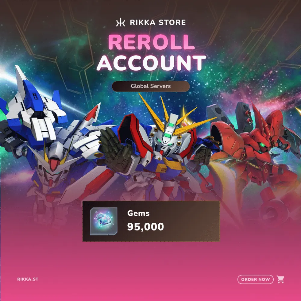 ☆ Global | 2x 00 Gundam + Burning (EX) + Otto Mitas + Destiny (EX) | 95000 Gems | DM for Catalog