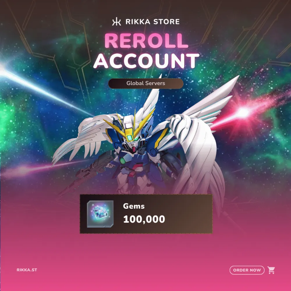 ☆ Global | 100000 Gems | Wing x4 + OOR x4 + Star | 35x Single Tix | 3x SSR Tix | 1x UR Selector