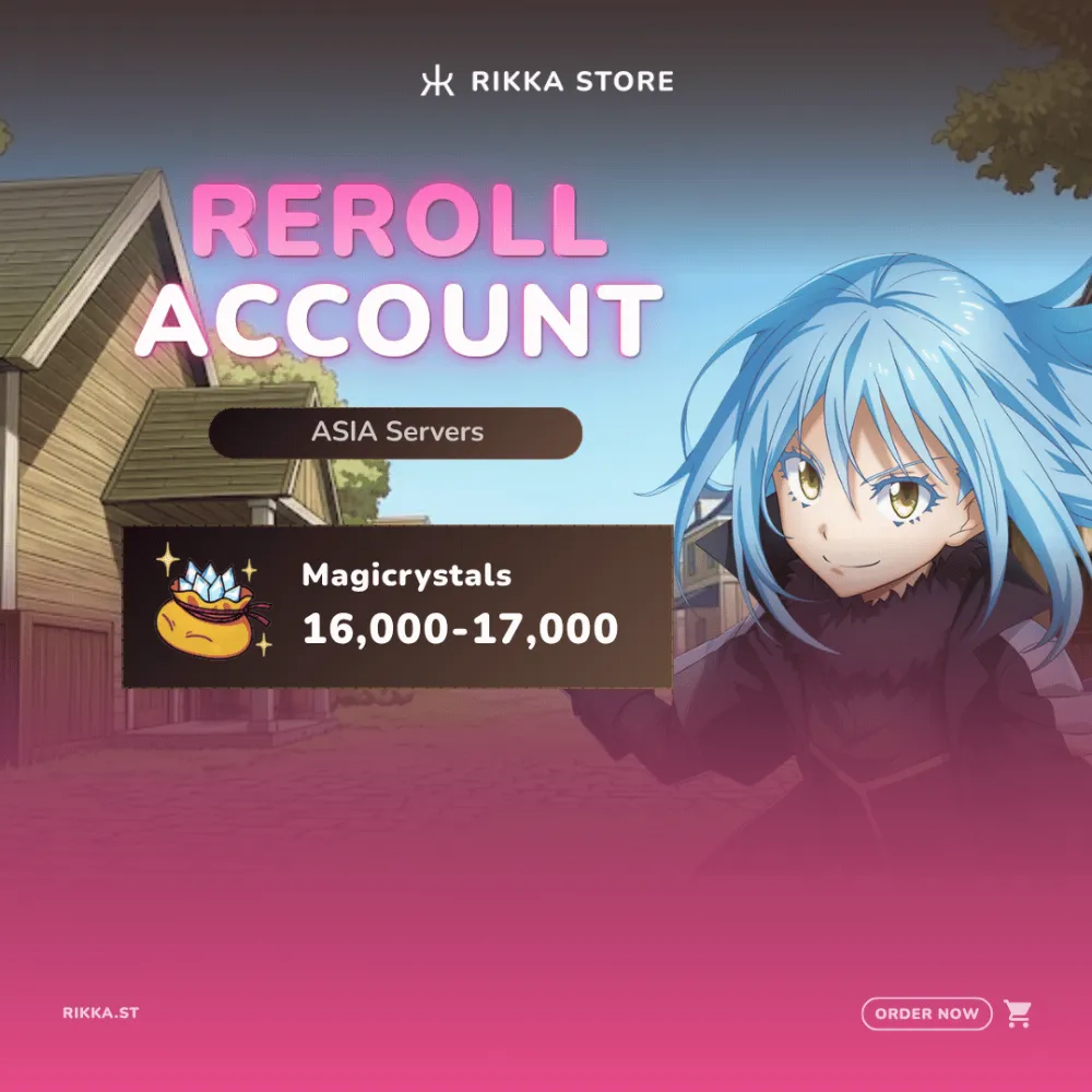 ☆ ASIA | Android | 16000+ Magicrystals | 60x Random 5☆ Characters | Reroll Account