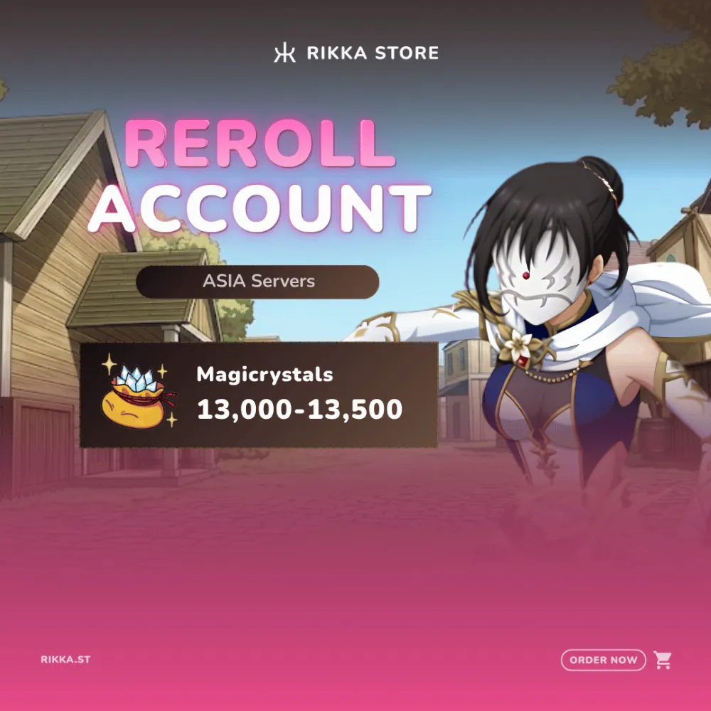 ☆ ASIA | iOS | Masked Hero | 13000+ Magicrystals | 21-25x Random 5☆ Characters | Reroll Account