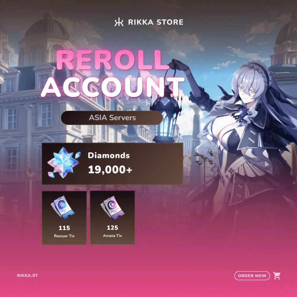☆ ASIA | 19000+ Diamonds | 115 Rescuer | 125 Arcana | 95 Focused | 80 Scrolls | SSR Box | 4-8 SSR