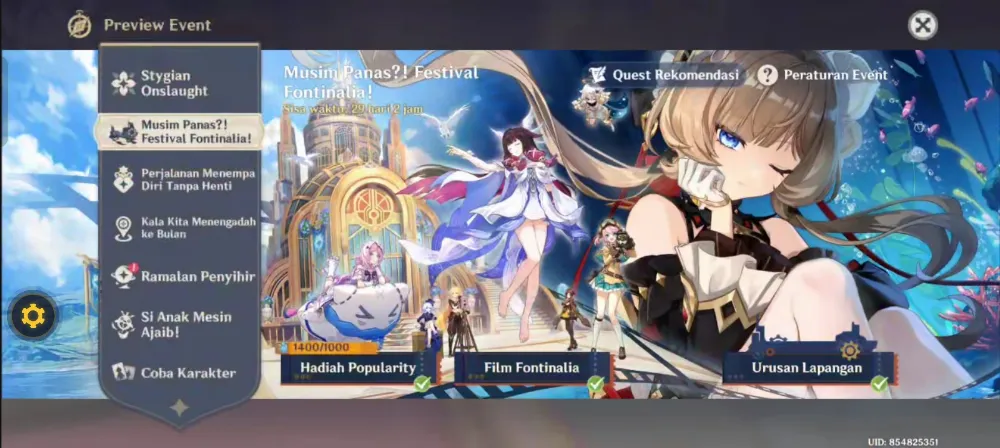 Open joki event summer all clear Primo,skin + quest story