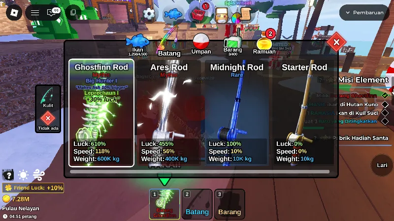 Fish It | Ghostfinn Rod | Unset All | Double Enchant