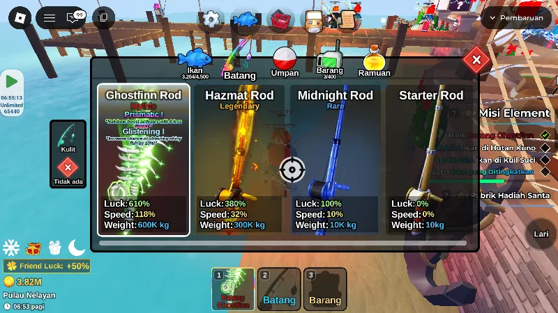 Fish It | Ghostfinn Rod | Unset All | Double Enchant