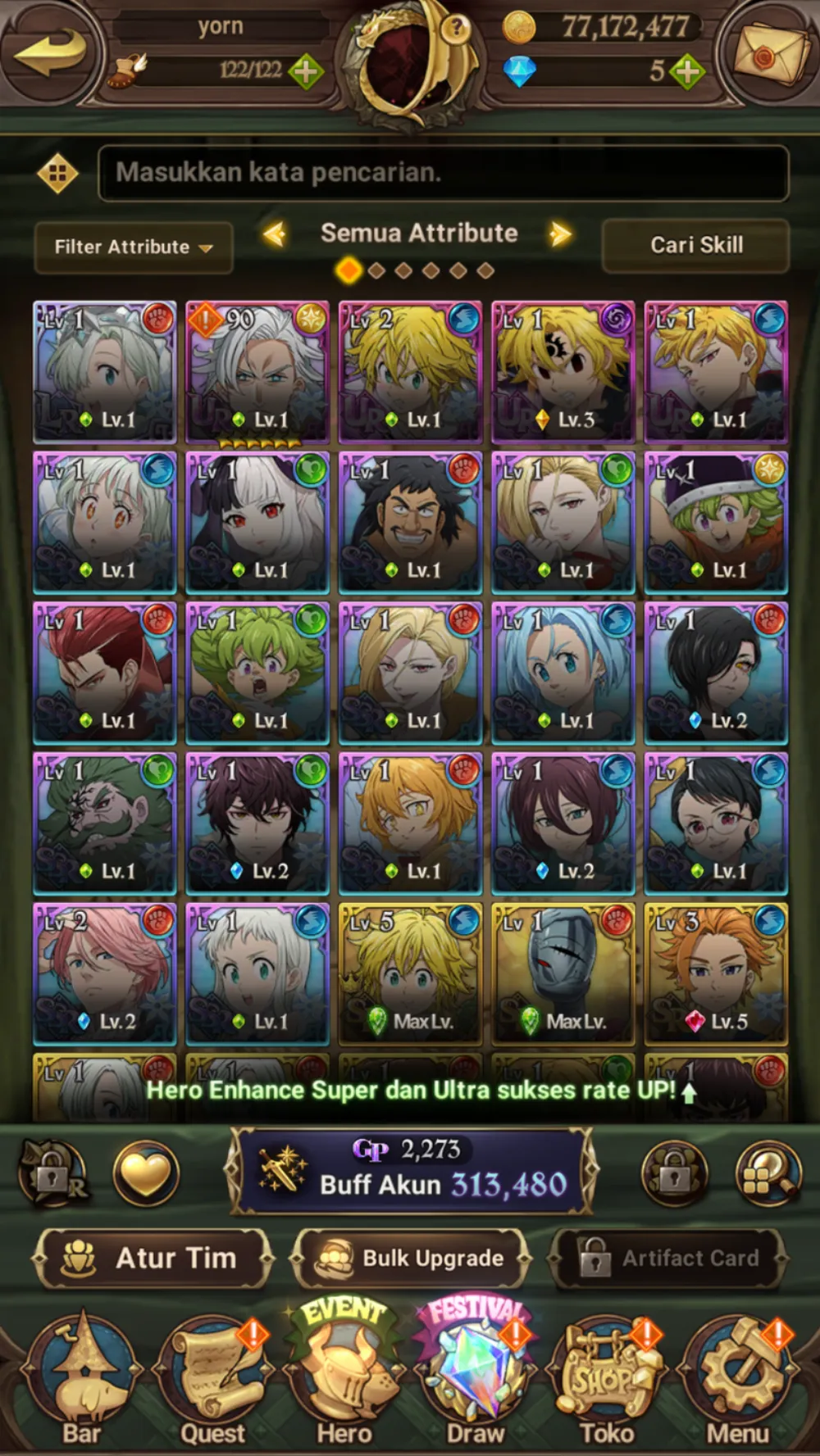 Starter 1-2 | Global | 1LR 4UR | Nemesis Meliodas 3/6 | Unlinked/Code