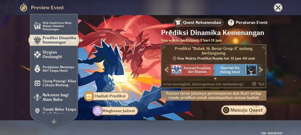 Event Prediksi Dinamika Kemenangan