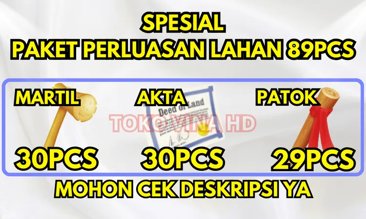 Alat PERLUASAN LAHAN Hay Day isi 89pcs (Limit Wajib 0, Mohon cek Deskripsi)