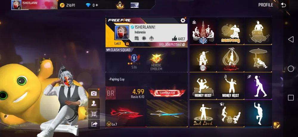 Prime 4 | Evo Max 1 | Profil Gagah | Emote Cakep