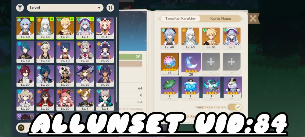 [Asia] | AR:25 | Zibai + Mizuki + Ganyu | MC Aether | F2P | low eksplore | no cheat