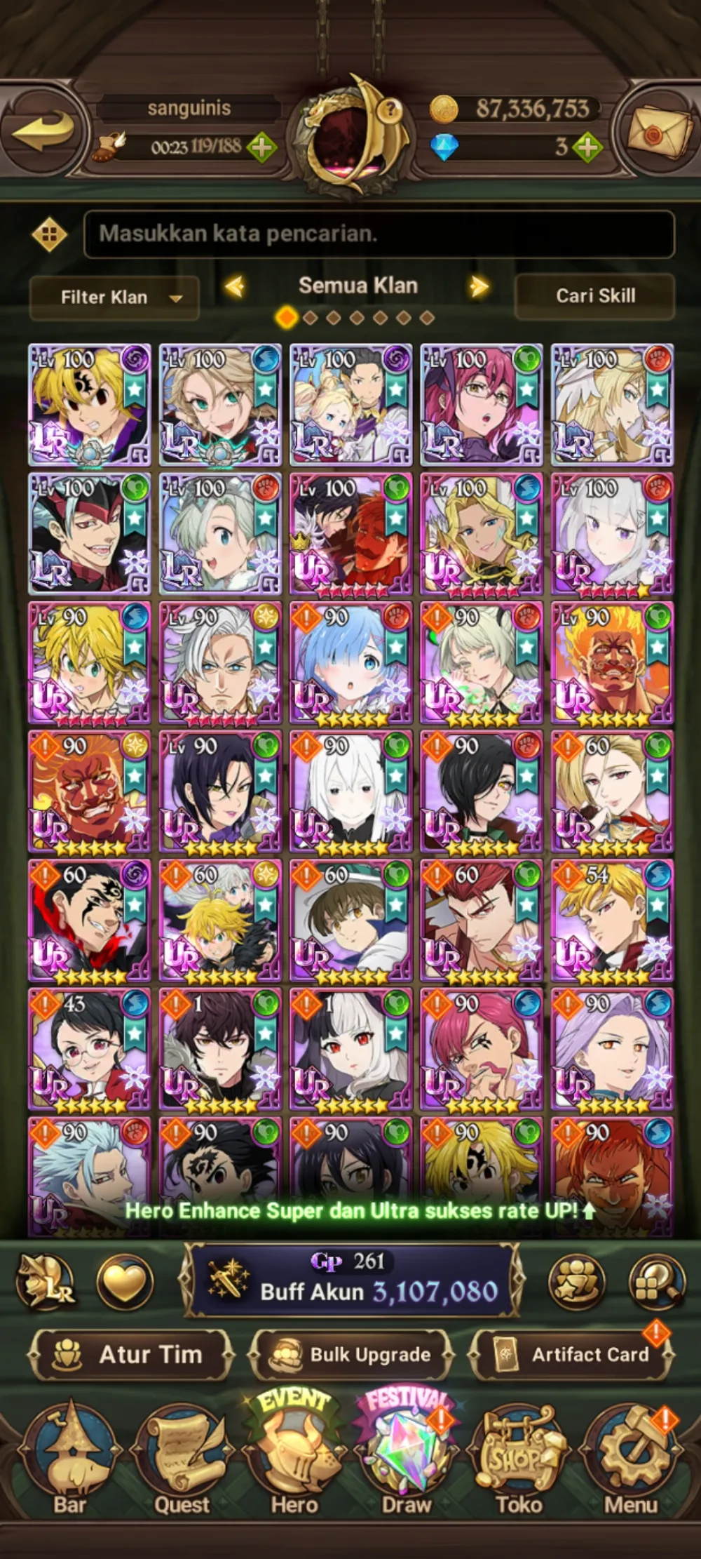 Akun Asia Code Only | COLLAB RE:ZERO