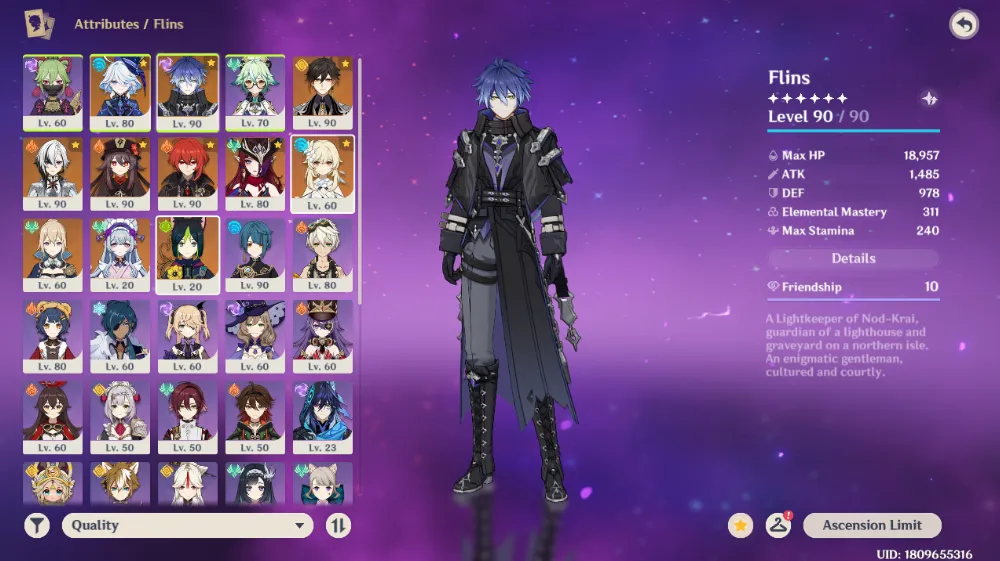 [Asia] Arlechino C1 Signature, Hutao C1, Flins, Furina, Chasca, Zhongli - AR57 & Semi Build