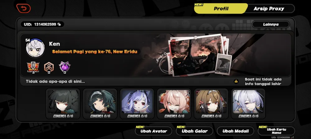 Account Zenless Zone Zero | Asia Lv 54