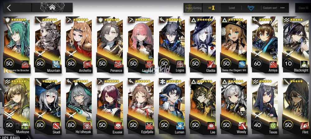AK GLOBAL STARTERMID 16*6 , 2 LIMITED HOSHIGUMA ALTER AND MUELSYSE, LOGOS,LEMUEN,EYJAFJALLA,MOUNTAIN