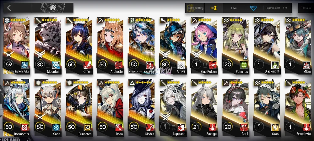 ARKNIGHTS GLOBAL STARTERMID 10*6 , 2 LIMITED EYJA ALTER,ROSMONTIS , MOUNTAIN,SARIA,CHEN,EUNECTES