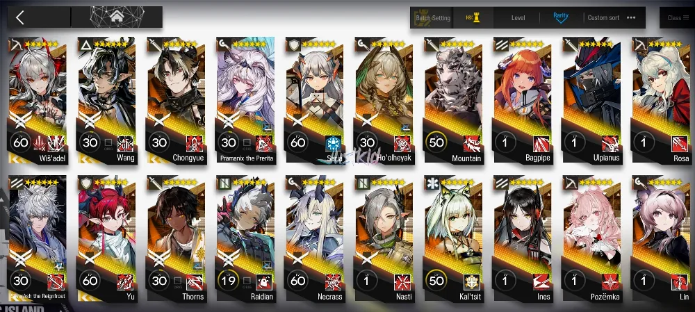 ARKNIGHTS GLOBAL MIDGAME 21*6 , 5 LIMITED WISADEL,WANG,CHONGYUE,YU,SILVERASH ALTER , PRAMANIX ALTER